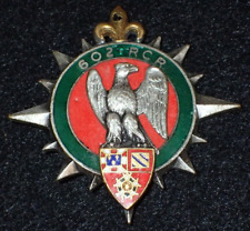 Cold War French Army 602 R.C.R. Armee de Dijon Paris Made Insignia Pin-Back picture